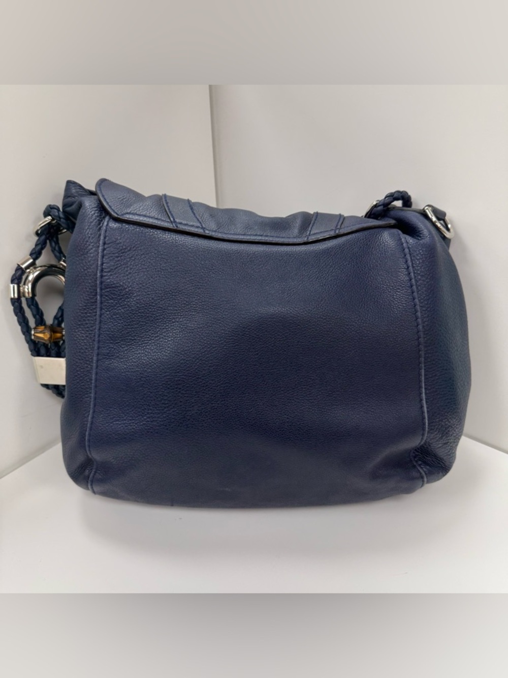 Gucci Techno Horsebit Convertible Hobo Embellished Leather Large in Blue - Picture 3 of 12